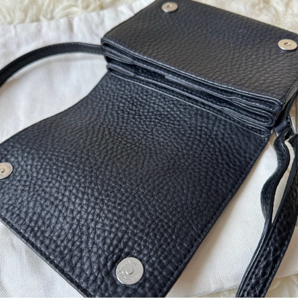 Aritzia AUXILIARY Micro Calisch Black Pebbled Leather Crossbody Bag - Picture 4 of 8